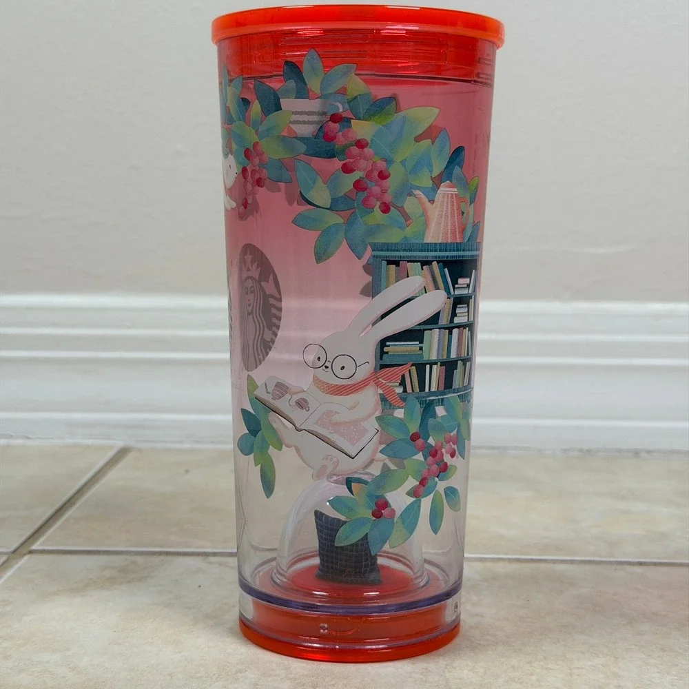 Starbucks Tumbler 2023 Year of the Rabbit 16oz Pink Red Target Exclusive